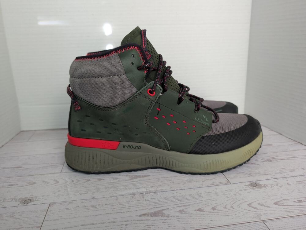 LL.Bean Dirigo Trail Boot Waterproof Men's Size 10.5 Gray/Green Hiking Boots